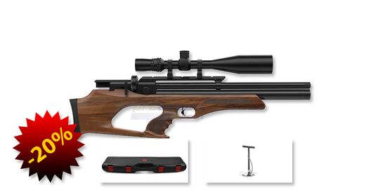 Aselkon Emperador LS2 PCP ilmakivääri 6,35mm, puutukki