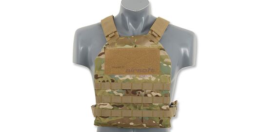 Plate Carrier + pehmeät panssarilevyt, multicam