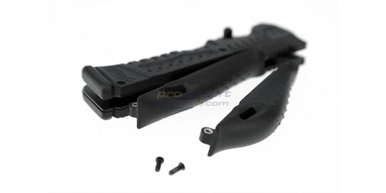 Walther P99 taittoveitsi - Walther P99 taittoveitseen voi vaihtaa kahvalevyt