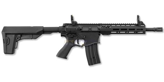 Krown Land Venator MkII AEG Electric Airgun 4.5mm, Full Auto - Krown Land Venator MkII full metal electric air rifle side profile