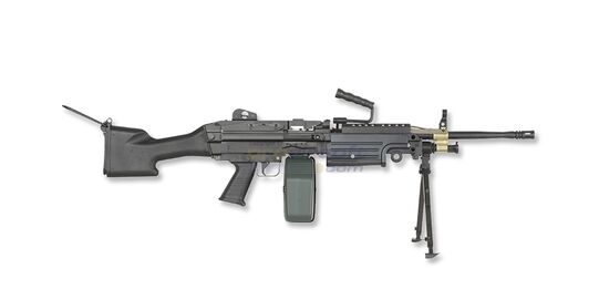 Cybergun FN M249 Mk2 konekivääri - metalli, musta - Cybergun FN M249 Mk2