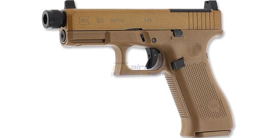 Umarex Glock 19X MOS Gen5 CO₂ Air Pistol 4.5 mm, Coyote – Optics Ready with Threaded Barrel - Coyote Umarex Glock 19X MOS Gen5 4.5 mm CO₂ air pistol