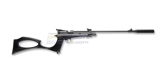 RazorGun Blaze 5.5 mm CO₂ Air Gun – Convertible Pistol & Rifle - RazorGun Blaze CO₂ air gun configured as a rifle with stock and long barrel
