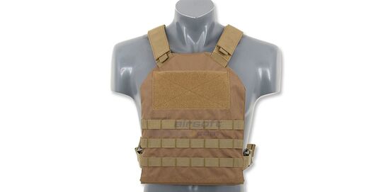 Plate Carrier + pehmeät panssarilevyt, hiekka - Plate carrier liivi pehmeillä dummy panssarilevyillä