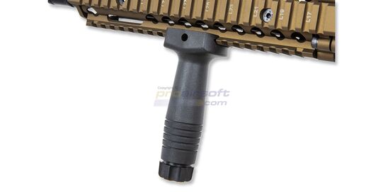 Specna Arms Daniel Defence Mk18 P19 Prime Aster ETU II Chaos Bronze, hiekka - Etukädensijaan kiinnitetty pystykahva