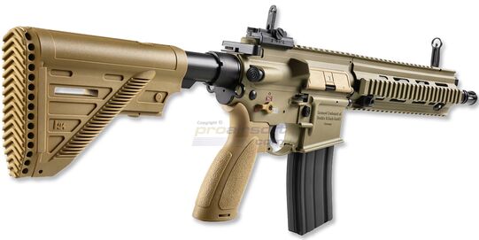 Umarex H&K HK416 A5 sähköase (Mosfet), hiekka