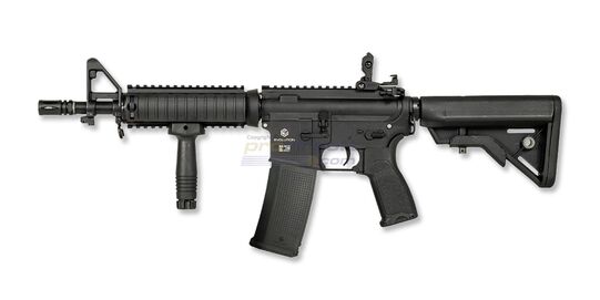 Evolution Recon Mk18 Mod 0 Carbontech sähköase, musta - Evolution Recon Mk18 Mod 0 Carbontech sähköase mustassa värissä, täysi sivukuva.