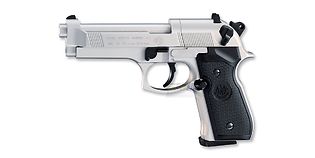 Umarex Beretta M92 FS ilmapistooli 4.5mm CO2, rihlattu piippu, hopea