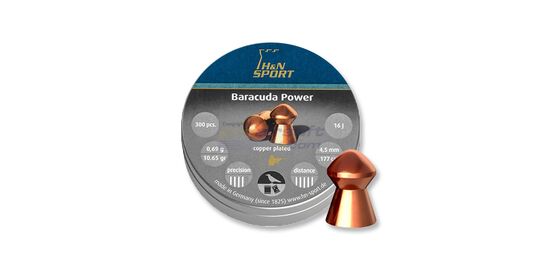 H&N Baracuda Power 4.5mm 300pcs - H&N Baracuda Power tin