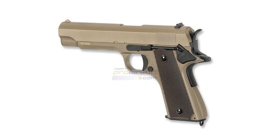Cyma Colt M1911 AEP MOSFET Edition – electric airsoft pistol with LiPo, tan