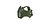 ASG Metal Mesh Half Mask With Ear Protection Green