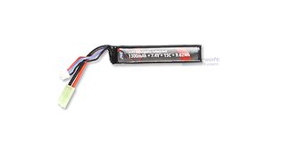 ASG Stock Tube Battery LiPO 7.4V 1300mAh 15C