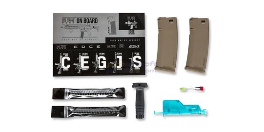 Specna Arms Daniel Defence Mk18 P19 Prime Aster ETU II Chaos Bronze, hiekka - Mukana tulevat S-MAG mid-cap lippaat, lippaanlataaja, pystykahva ja adapterit