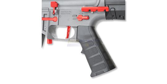 King Arms PDW 9mm SBR Long sähköase, harmaa/punainen