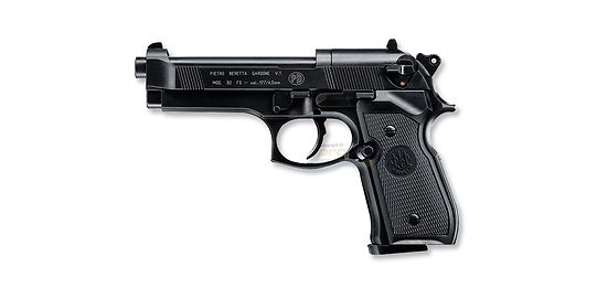 Umarex Beretta M92 FS ilmapistooli 4.5mm CO2, rihlattu piippu, musta