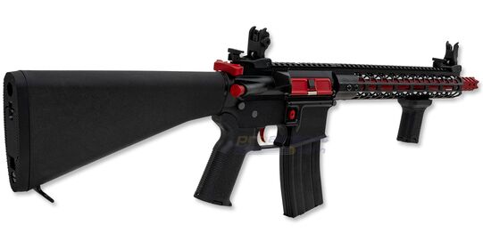 Cybergun Colt M4 Lima sähköase – metalli, M-LOK, MOSFET, punainen - Cybergun Colt M4 Lima punainen