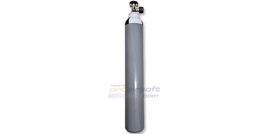 Air Tank with Pressure Gauge, 10L - 10L 300 bar diving cylinder with valve and pressure gauge