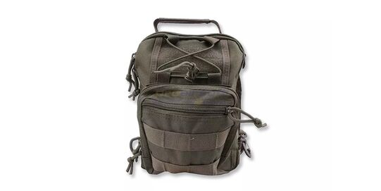 Tactical Shoulder Bag, Green - Close-up of the shoulder bag ,front