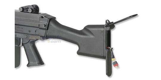 Cybergun FN M249 Mk2 konekivääri - metalli, musta - Akkutila