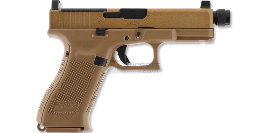 Umarex Glock 19X MOS Gen5 CO₂ Air Pistol 4.5 mm, Coyote – Optics Ready with Threaded Barrel - Coyote Umarex Glock 19X MOS Gen5 4.5 mm CO₂ air pistol