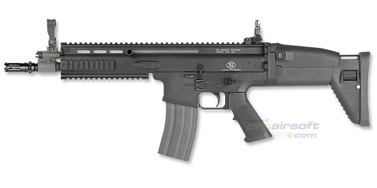 Cybergun FN SCAR-L sähköase - metalli, musta - Cybergun FN SCAR-L airsoft sähköase metallirungolla
