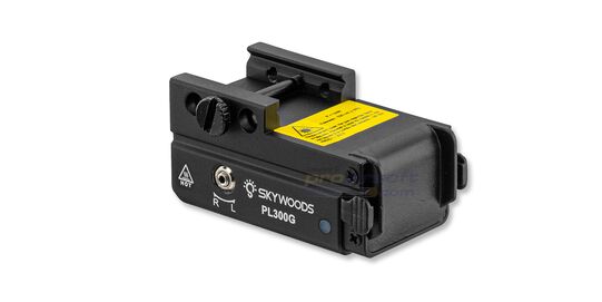 Skywoods PL300G Tactical Flashlight with Green Laser 300 lm – IP66, Picatinny Mount - Skywoods PL300G light and laser control switches