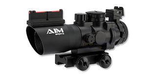 AIM Tri-Illuminated 4x32 puna/viher/sinipistetähtäin