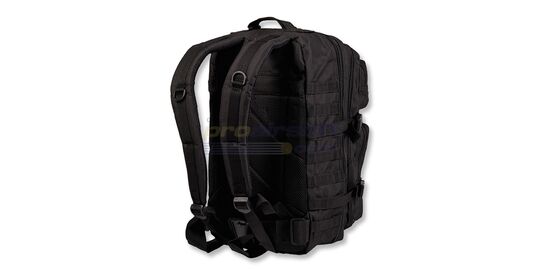 Mil-Tec rynnäkköreppu 40L, musta - Mil-Tec rynnäkkörepun pehmustettu ja hengittävä selkäosa