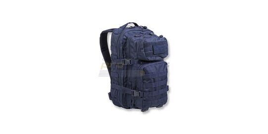 Mil-Tec Assault Backpack 20 L – MOLLE Compatible Tactical Backpack, Blue - Mil-Tec 20 liter assault backpack with multiple compartments and MOLLE webbing