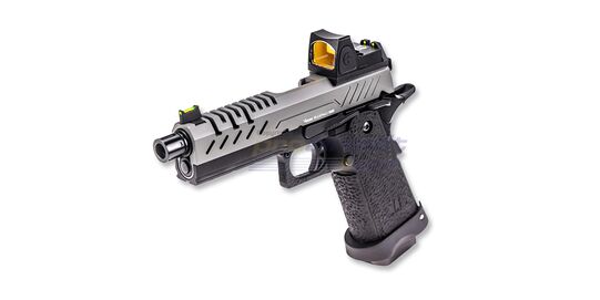 Vorsk Hi-Capa 4.3 kaasupistooli punapistetähtäimellä, metalli, harmaa/musta