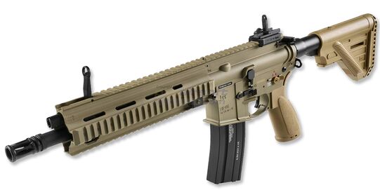 Umarex H&K HK416 A5 sähköase (Mosfet), hiekka