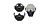 Diablo Metal Mesh Half Mask Black
