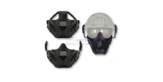 Diablo Metal Mesh Half Mask Black
