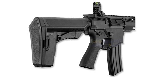 Krown Land Venator MkII AEG Electric Airgun 4.5mm, Full Auto, Silencer - Krown Land Venator MkII adjustable telescopic stock