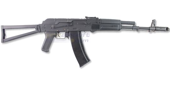 AKS-74N Electric Airsoft Rifle Black – AEG with Folding Stock - AKS-74N black electric airsoft rifle with folding stock