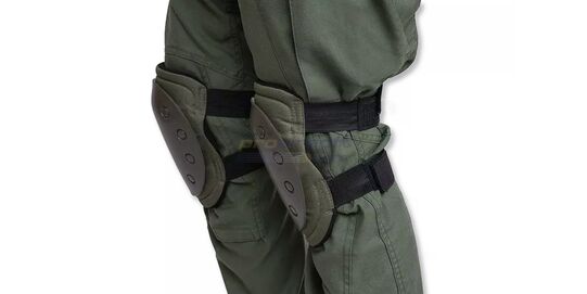 Polvisuojat, vihreä - EVA-vaahdolla pehmustettu polvisuoja, kova ulkokuori