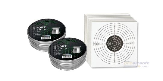Striker Sport 4.5mm 2 rasiaa + 100 kpl maalitauluja – Tarkkuuspaketti -25%