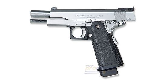 Marui Hi-Capa 5.1 blowback kaasupistooli, hopea