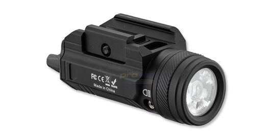 Skywoods PL800 Tactical Flashlight with Green Laser 800 lm – USB-C Rechargeable - Skywoods PL800 flashlight and green laser front view