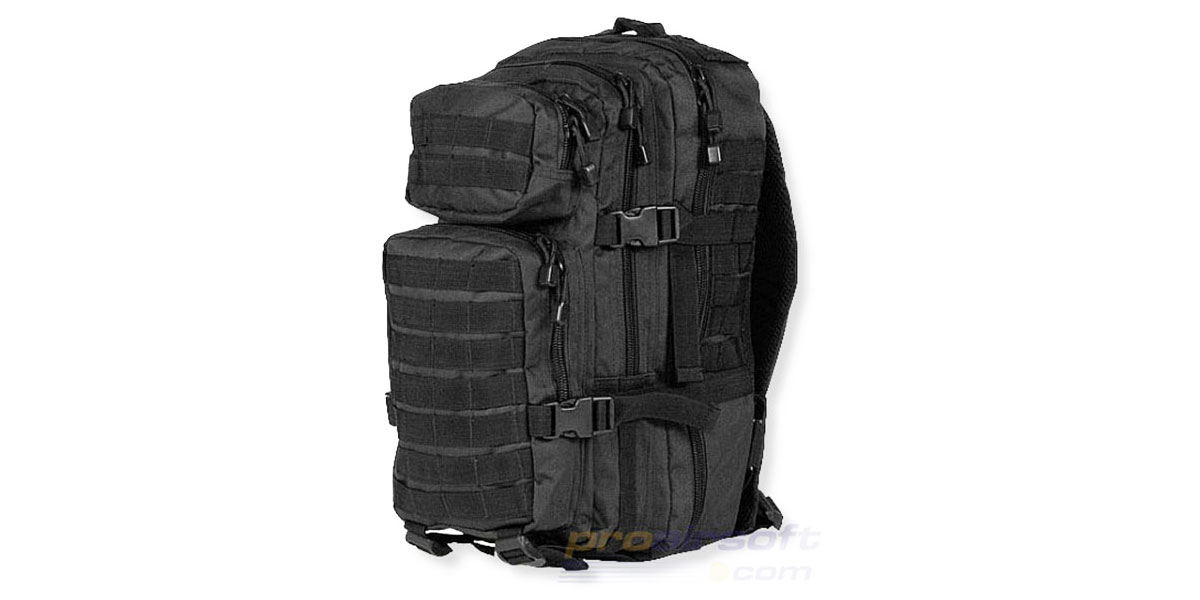 Mil-Tec US Assault Pack 20L Black - ProAirsoft - Suomen johtava airsoftliike