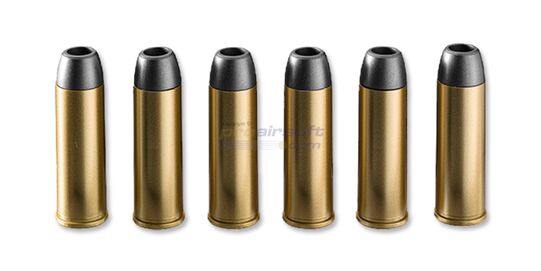 Marui SAA .45 Artillery 5.5" Spring Revolver – Classic Western Airsoft, Black - Marui SAA .45 Artillery realistic shell cartridges