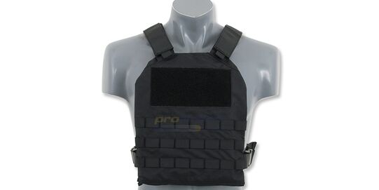 Plate Carrier + pehmeät panssarilevyt, musta - Plate carrier liivi pehmeillä dummy panssarilevyillä