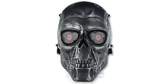 Diablo Terminaattori maski, hopea/musta