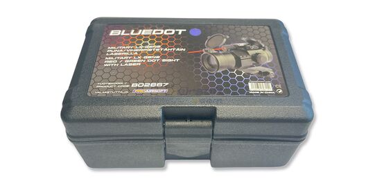 Bluedot Military LX Gen2 puna/viherpistetähtäin laserilla