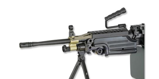 Cybergun FN M249 Mk2 konekivääri - metalli, musta - M249 Mk2 säädettävä bipodi ja metallinen ulkopiippu