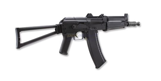 AKS-74U Electric Airsoft Rifle Black – Compact AEG with Folding Stock - AKS-74U black electric airsoft rifle with folding stock