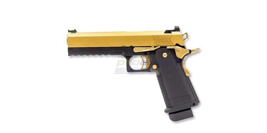 Raven Hi-Capa 5.1 kaasupistooli, metalli, kulta/musta