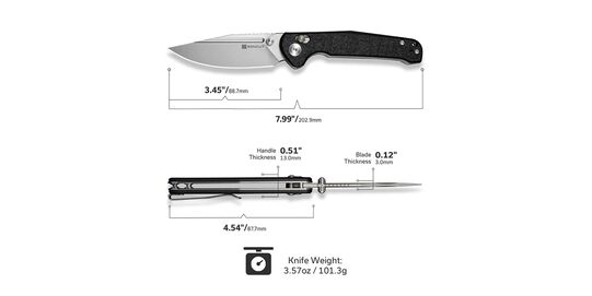 Sencut Glenspar Folding Knife - Sencut Glenspar size