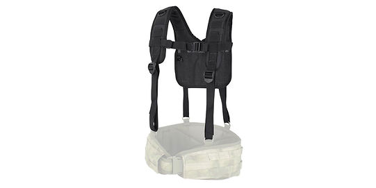 Condor Military Tactical H-harness Shoulder Battle Belt Suspender Black