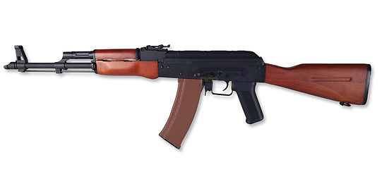 Cybergun AKM sähköase - teräsrunko, puutukki - Cybergun AKM airsoft sähköase teräsrungolla ja aidolla puutukilla